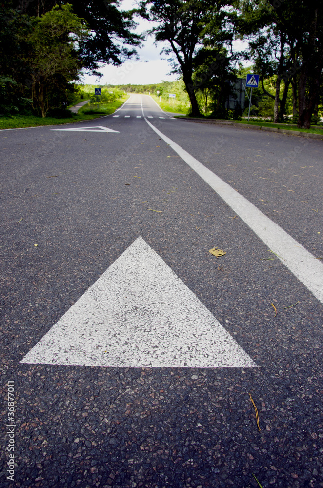 Obraz premium asphalt road in the resort