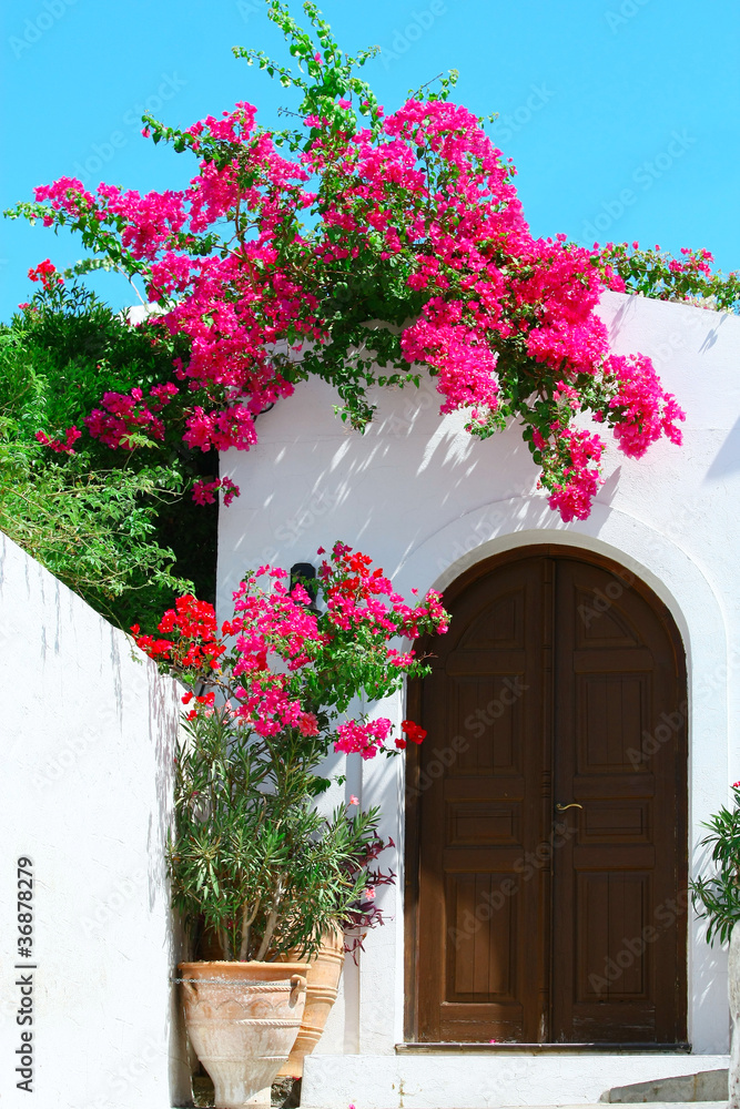Door in Lindos - island Rhodes, Greece