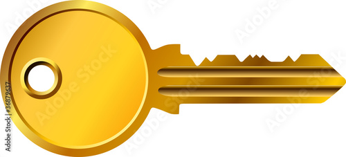 goldener Sicherheitsschlüssel, golden security key