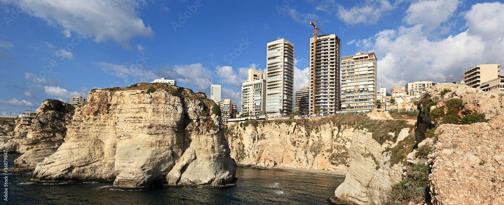 Fototapeta premium Wybrzeże Panormam Beirut (Liban)