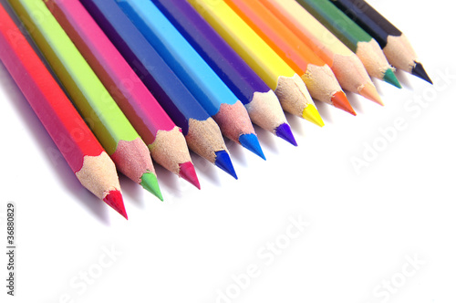 Colorful pencils isolated