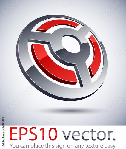 Free Download 3D modern wheel logo icon. - GFXLoad