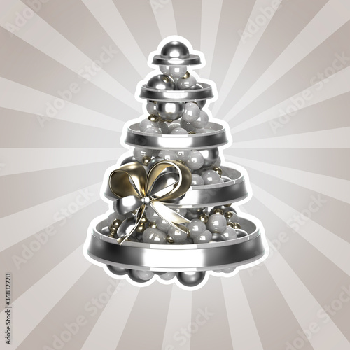 Shiny christmas tree made o...