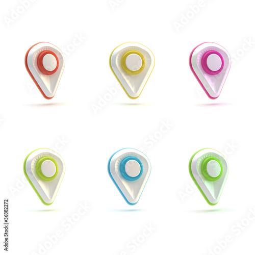 Geo-tagging plastic icons