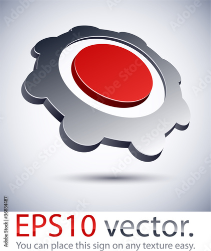 3D modern jaggedness logo icon.