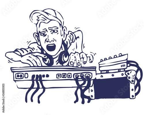 Deejay derrière ses platines