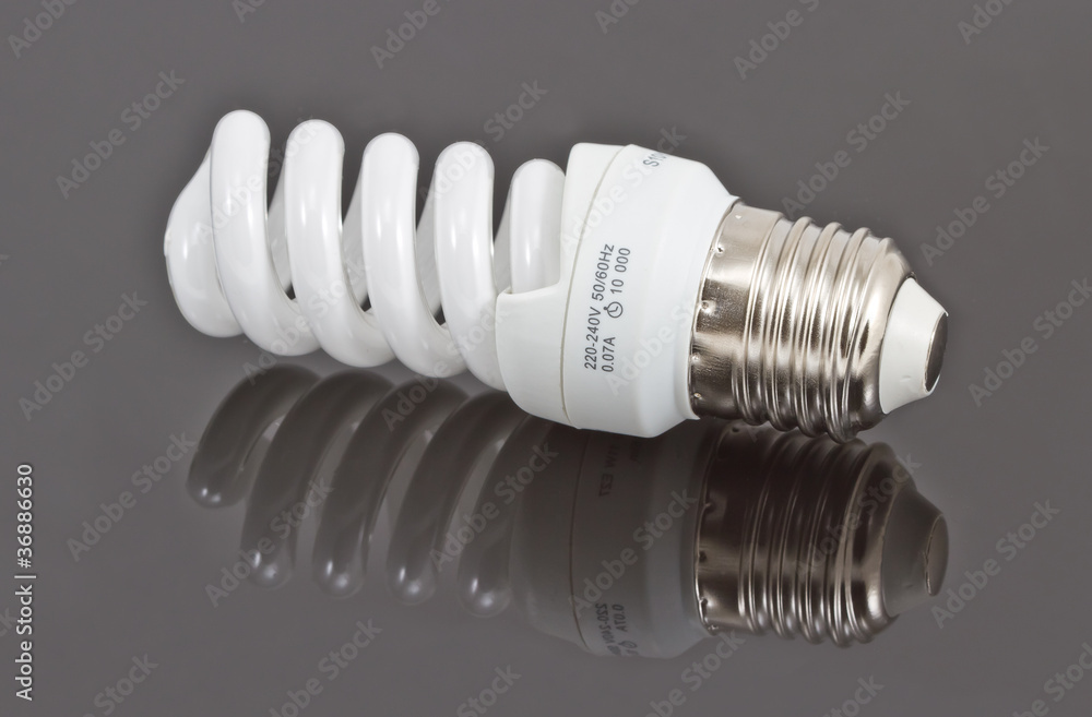 Energy saving bulb, isolated Energy saving bulb, isolated