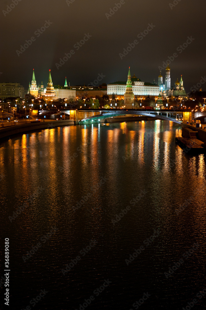 View of the Kremlin from Moscow River bridge