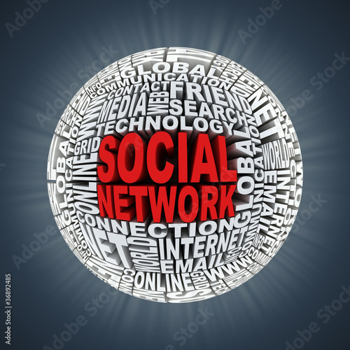 social network abstract sphere