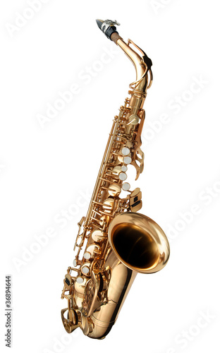 Canvas Print Saxophone Jazz instrument isolated
