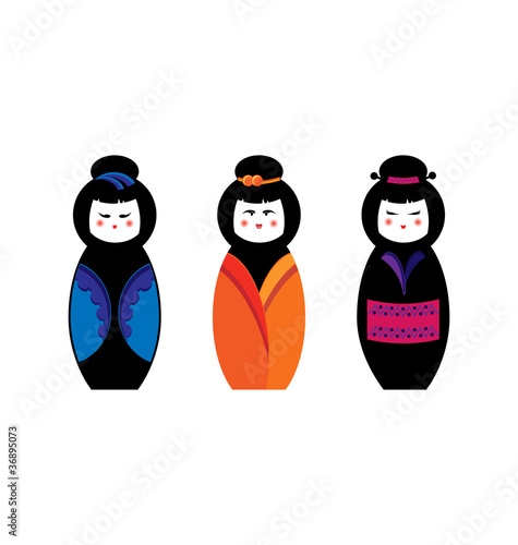 Kokeshi. Traditional japanese wooden doll