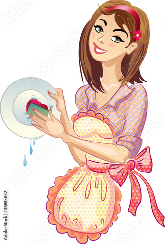 Wash the dishes. Detergents