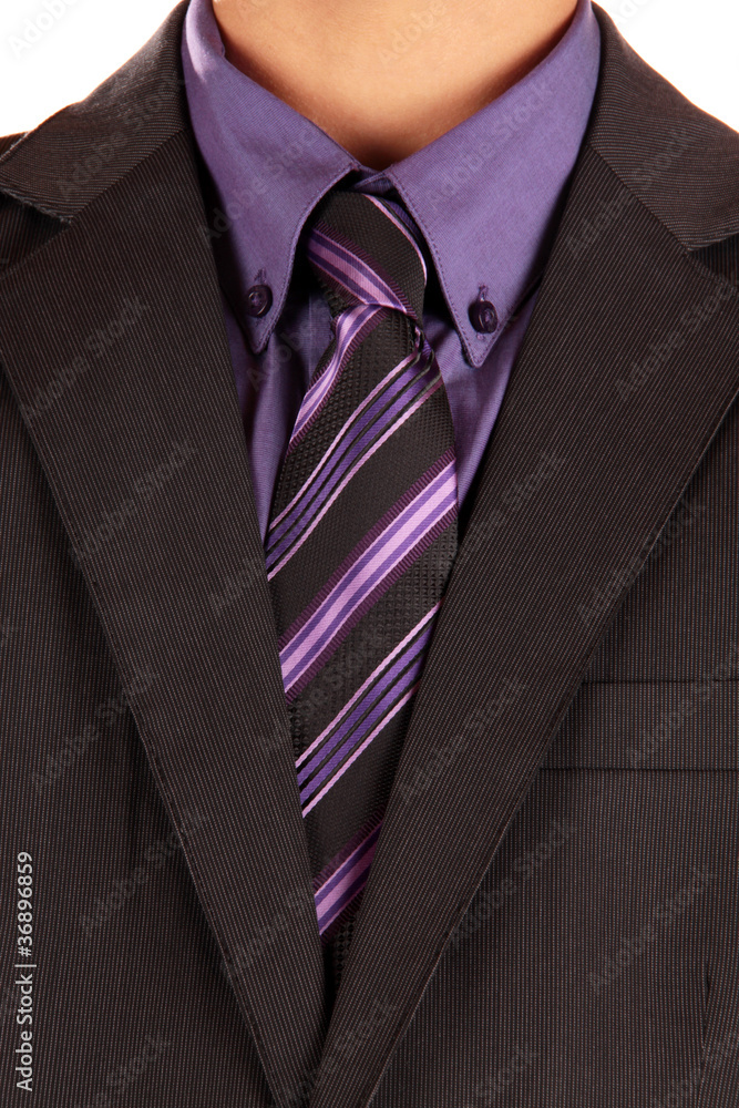 Anzug und Krawatte zum lila Hemd – Stock-Foto | Adobe Stock
