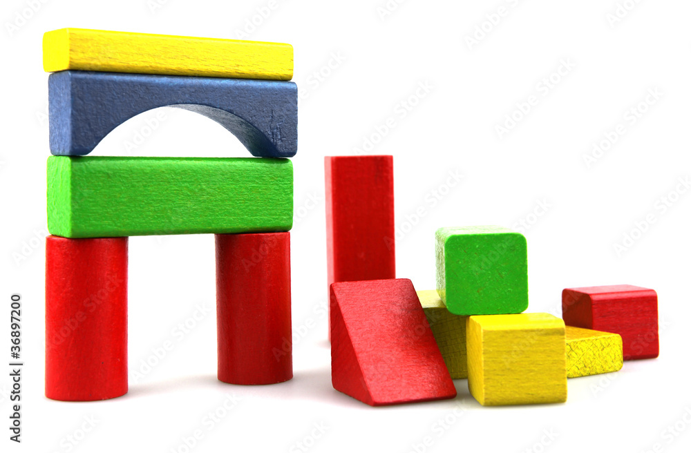 Wooden building blocks