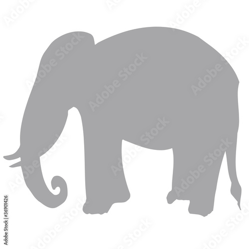 Profil Éléphant Vectorisé