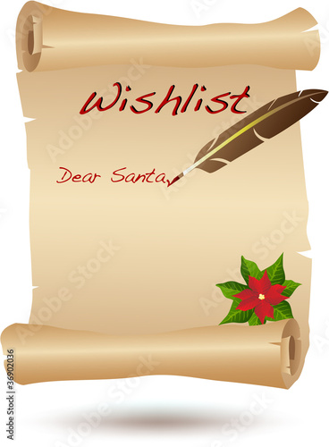 Santa's wishlist scroll