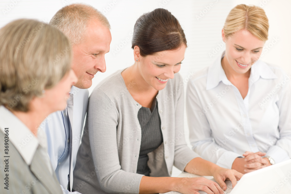 Business team pretty businesswomen with colleagues Business team pretty businesswomen with colleagues