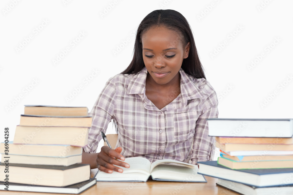Young woman enjoying a novel Young woman enjoying a novel