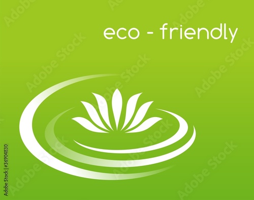 Fototapeta Naklejka Na Ścianę i Meble -  water lily , Eco friendly business logo design