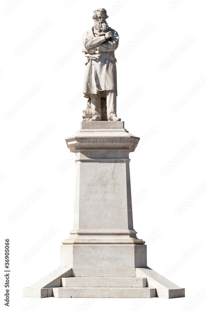 Obraz premium Niccolo Tommaseo statue. Venice, Italy.