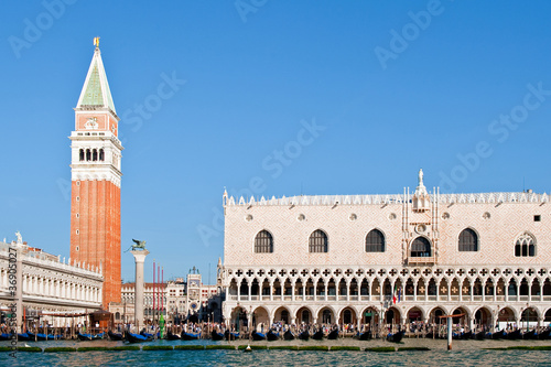 The Doge's Palace and St Mark's Square from the Lagoon. Venice, © pio3