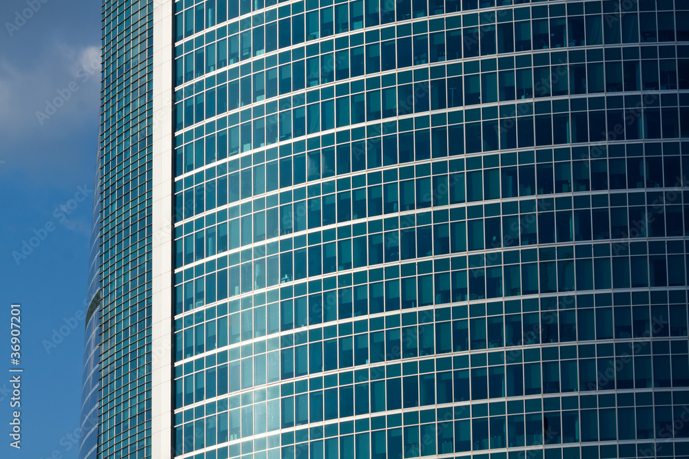 Windows on a modern office building making a background