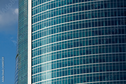 Windows on a modern office building making a background