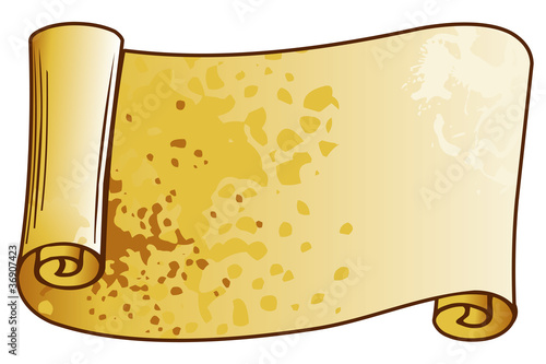 vecchia pergamena sporca orizzontale con macchie