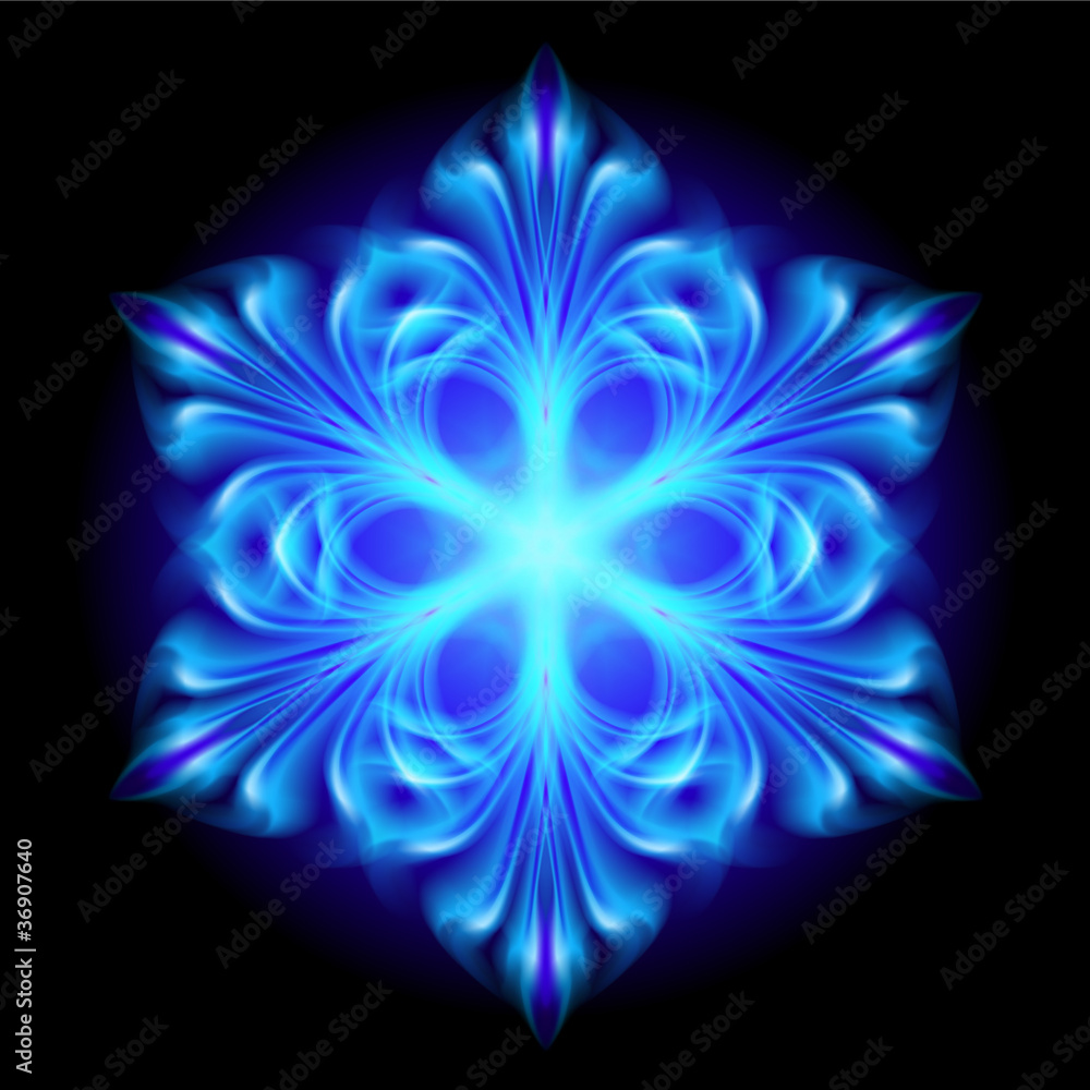 Abstract blue snowflake Abstract blue snowflake