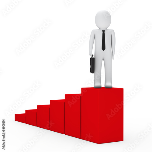 business man success up