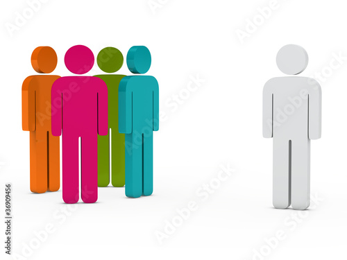 team people colorful with l...