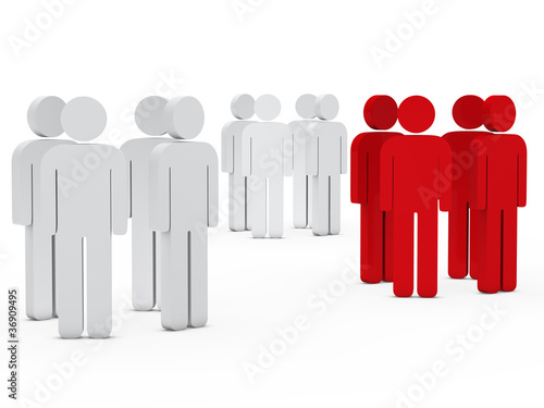 team people group white red