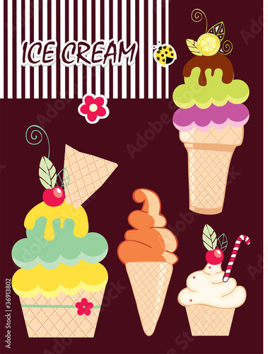 Summer collections ice cream