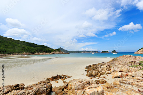 Sai Wan beach in Hong Kong