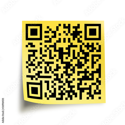 Obraz w ramie Post-it et code QR