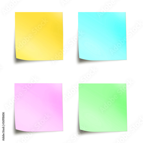 Obraz na plátně Quatre post-it coloré