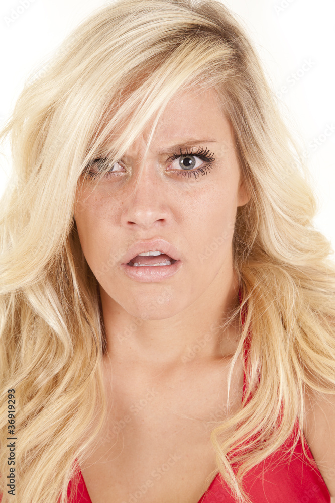 woman anger face red