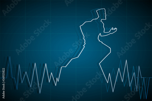 Man running on Life line
