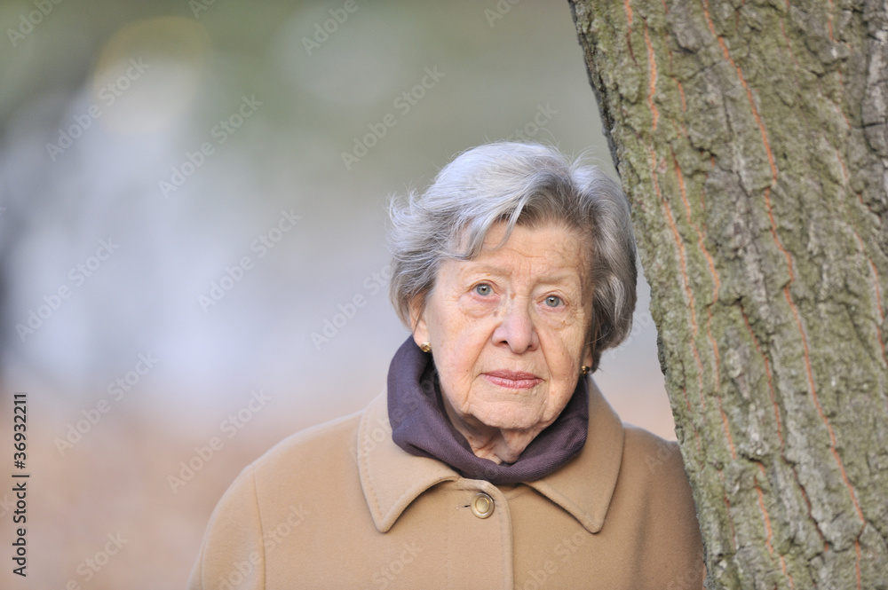 Autumn Sad Senior Woman XVII Autumn Sad Senior Woman XVII