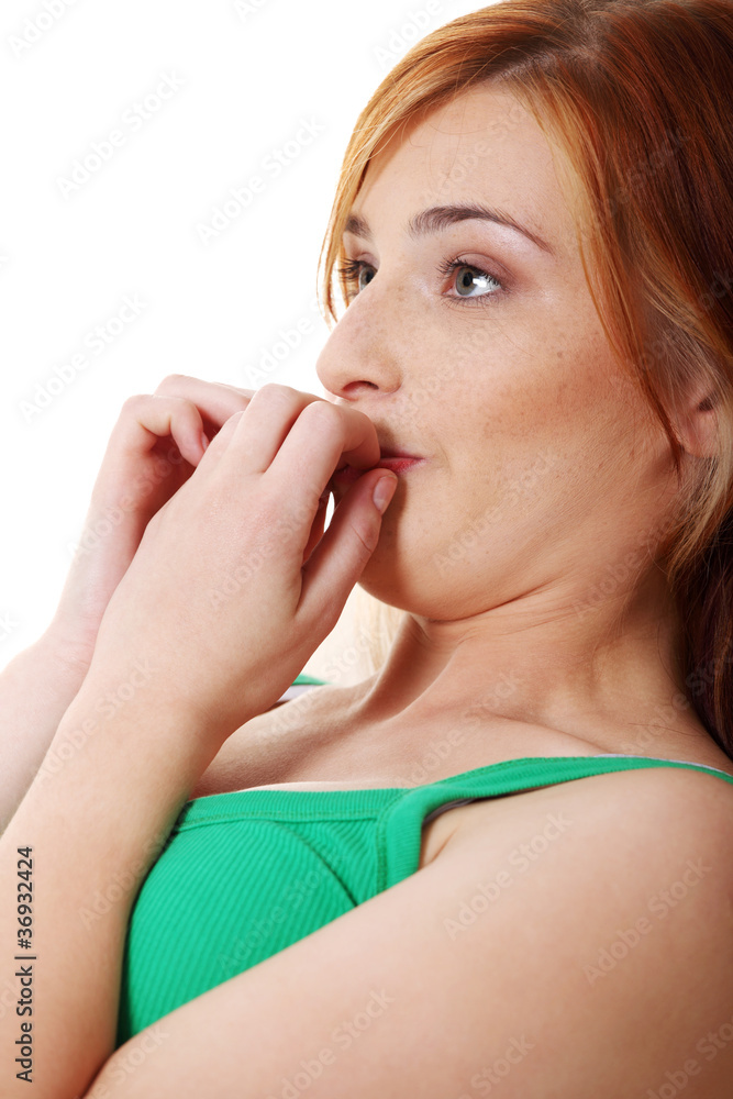 Fototapeta premium Frightened teen girl.