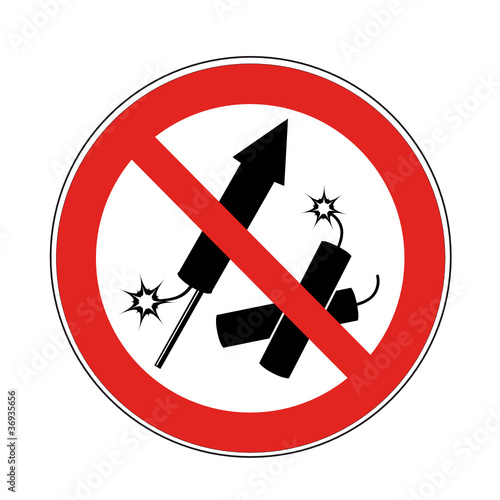 Silvesterkracher Verbots Schild