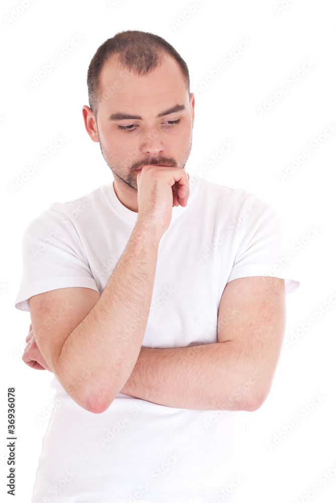Man thinking about a problem Man thinking about a problem