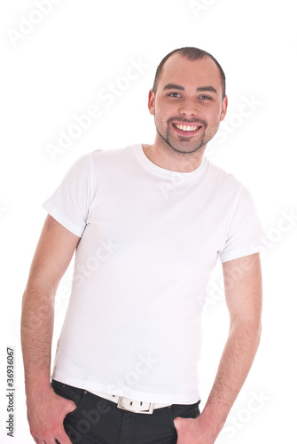 Portrait of the young happy smiling man