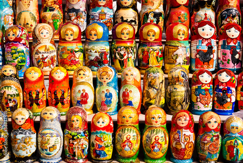 Russian dolls on display.