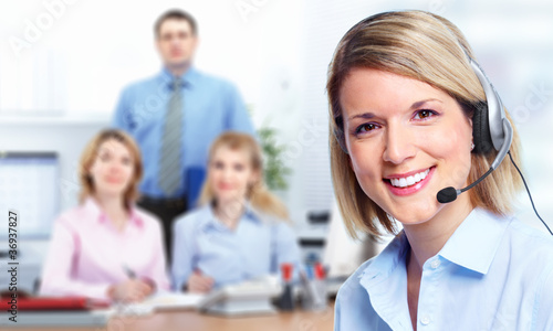 Konstfotografi Call customer center operator.