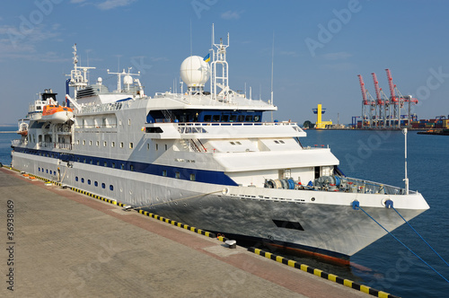 Cruise ship in port © soleg