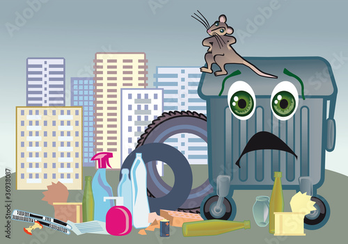 Dump of garbage near dwelling-houses