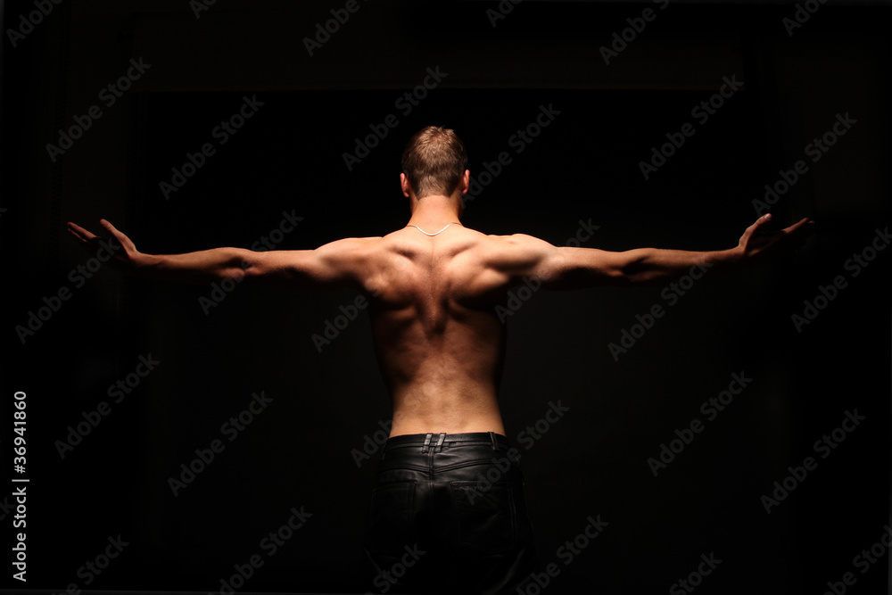 Fototapeta premium muskulöser Oberkörper