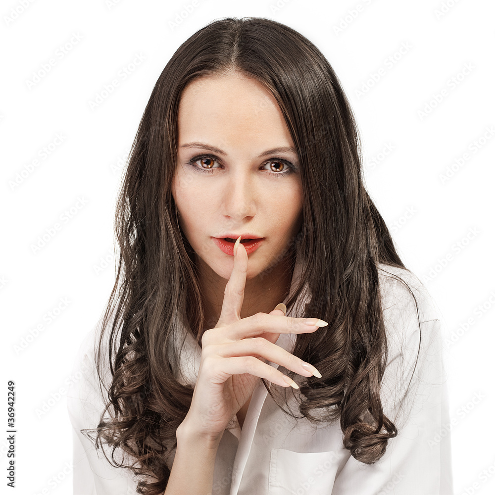 Naklejka premium Let's keep silent