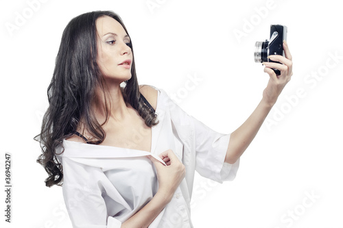 Beutiful photoshooting girl photo